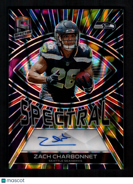 Zach Charbonnet 2023 Panini Spectra #SS-ZCH Spectral Signatures /75 Auto