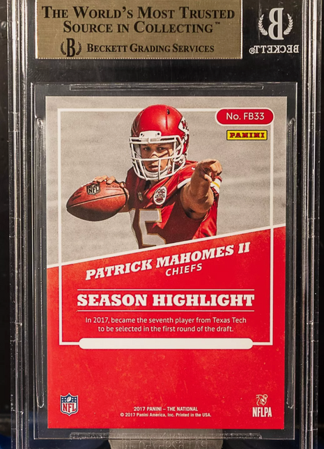 Patrick Mahomes II 2017 Panini National Rainbow Spokes /49 RC BGS9.5 GEM MT