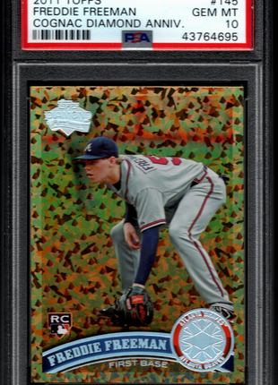 Freddie Freeman 2011 Topps #145 Cognac Diamond Anniversary RC PSA10 GEM MT