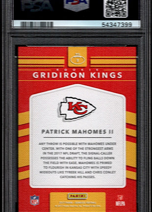 Patrick Mahomes II 2017 Panini Donruss #2 Rookie Gridiron Kings PSA10 GEM MT