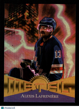 Alexis Lafrenière 2024-25 Skybox Metal Universe #RT-14 Retro Metal SP Rangers