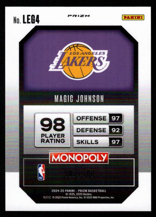 Magic Johnson 2024-25 Panini Prizm Monopoly Gold Millionaire Shimmer /500 Lakers