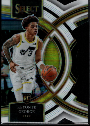 Keyonte George 2023-24 Panini Prizm Select #109 White Die-Cut /149 RC Jazz
