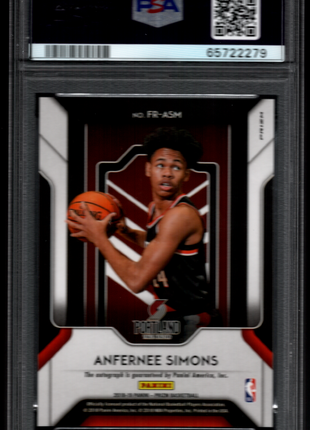 Anfernee Simons 2018-19 Panini Prizm #ASM Fast Break Rookie RC Auto PSA10 GEM MT