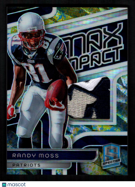 Randy Moss 2024 Panini Spectra #MI-RMS Max Impact Marble /8 Patch Patriots