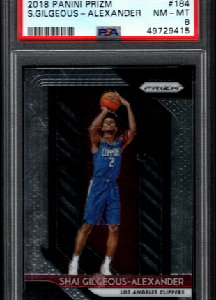Shai Gilgeous-Alexander 2018-19 Panini Prizm #184 Rookie RC PSA8 MM-MT