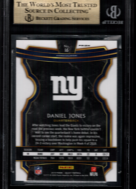 Daniel Jones 2019 Select #16 Prizm Silver Rookie RC BGS9.5 GEM MT Giants