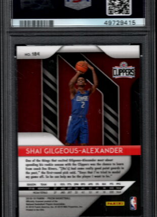 Shai Gilgeous-Alexander 2018-19 Panini Prizm #184 Rookie RC PSA8 MM-MT
