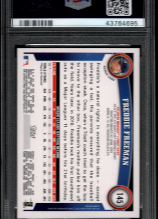 Freddie Freeman 2011 Topps #145 Cognac Diamond Anniversary RC PSA10 GEM MT