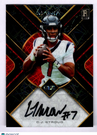 C.J. Stroud 2023 Wild Card Auto Mania #AMTH-A Black Lazer /2 RC Auto Texans