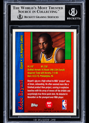 Kobe Bryant 1996-97 Topps #13 Draft Redemption RC BGS8.5 NM-MT+ Lakers