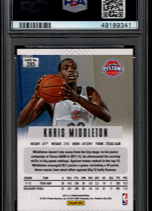 Khris Middleton 2012 Panini Prizm #285 Rookie RC PSA10 GEM MT