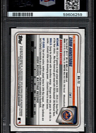 Pete Crow-Armstrong 2020 Bowman Draft #BD72 Sapphire Edition RC PSA10 GEM MT