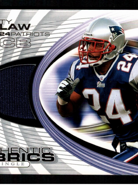 Ty Law 2004 Upper Deck SP Game Used Edition #AF-TL Authentic Fabrics Patriots