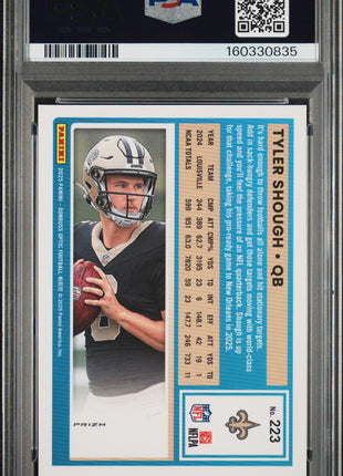 Tyler Shough 2025 Panini Donruss Optic #223 Purple Shock RC PSA9 MINT