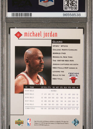 Michael Jordan 1998-99 Upper Deck Black Diamond #22 Single PSA9 MINT