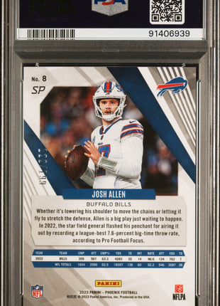 Josh Allen 2023 Panini Phoenix #8 SP Red /199 PSA10 GEM MT Bills