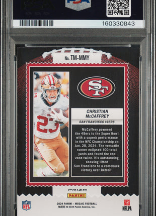 Christian Mccaffrey 2024 Panini Mosaic Touchdown Masters Mosaic PSA10 GEM MT