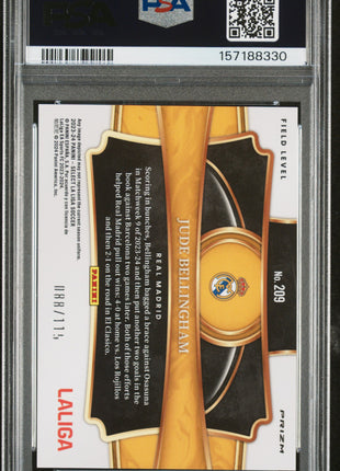 Jude Bellingham 2023-24 Panini Select La Liga #209 Pink Mojo /115 PSA10 GEM MT
