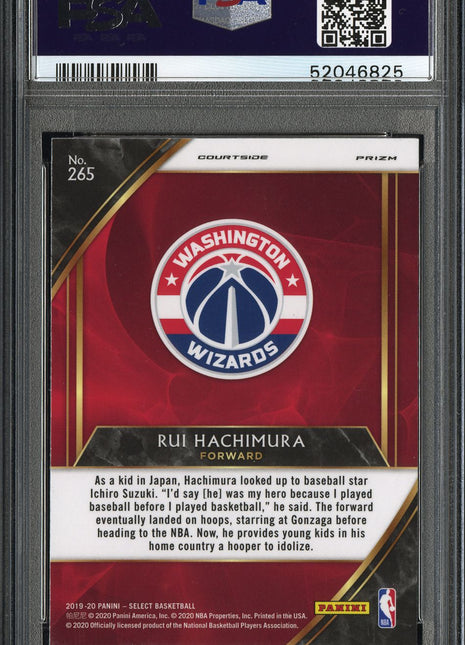 Rui Hachimura 2019-20 Panini Select #265 Gold Wave Rookie RC SP PSA10 GEM MT