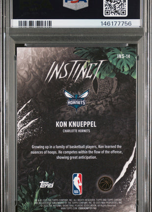 Kon Knueppel 2025-26 Topps Chrome #INS-14 Instinct RC PSA10 GEM MT Hornets