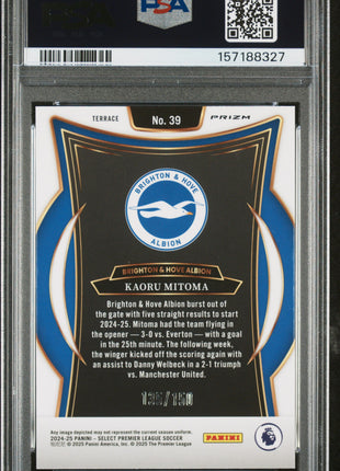 Kaoru Mitoma 2024-25 Panini Select Premier League #39 Camo /150 PSA10 GEM MT