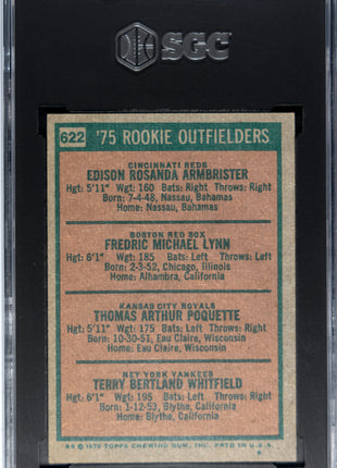 Fred Lynn 1975 Topps #622 1975 Rookie Outfielders SGC6 EX-NM Red Sox