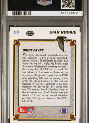 Brett Favre 1991 Upper Deck #13 Star Rookie RC PSA8 NM-MT Packers