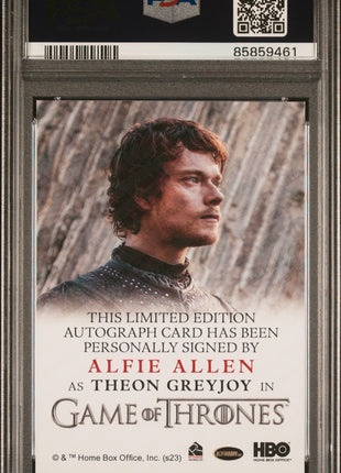 Alfie Allen "Theon Greyjoy" 2023 Rittenhouse Game Of Thrones Auto PSA/DNA