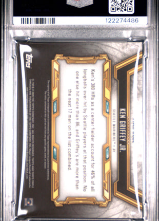 Ken Griffey Jr. 2020 Topps Triple Threads Wood 1/1 Patch Auto PSA8 NM-MT
