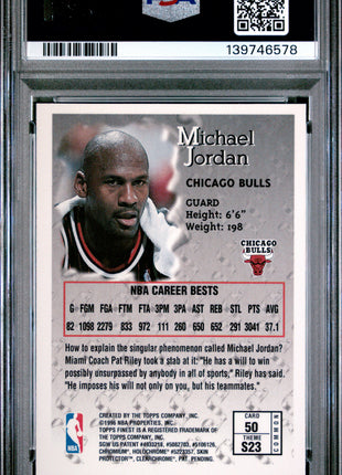 Michael Jordan 1996-97 Finest #50 PSA9 MINT Chicago Bulls