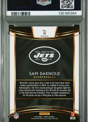 Sam Darnold 2018 Panini Select #18 Zebra Prizm RC Case Hit SSP PSA10 GEM MT