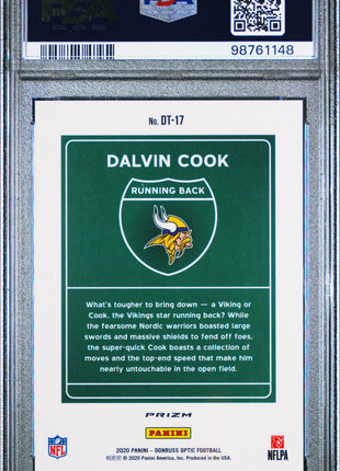 Dalvin Cook 2020 Panini Donruss Optic #DT17 Downtown Case Hit SSP PSA10 GEM MT