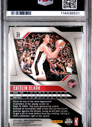 Caitlin Clark 2024 Panini Prizm WNBA #22 Rookie RC NM-MT Fever