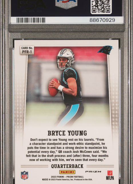 Bryce Young 2023 Panini Prizm Prizm Flashback Rookie Silver RC PSA10 GEM MT