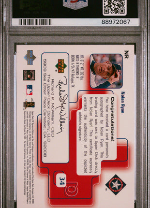 Nolan Ryan 1999 SP Signature Edition #NR Autograph HOF Auto PSA10 GEM MT