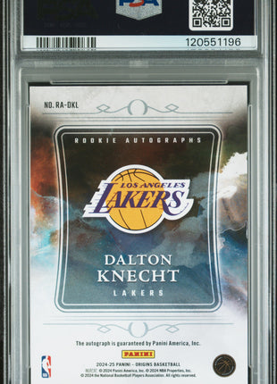 Dalton Knecht 2024-25 Panini Origins #RADKL Rookie RC Auto PSA10 GEM MT