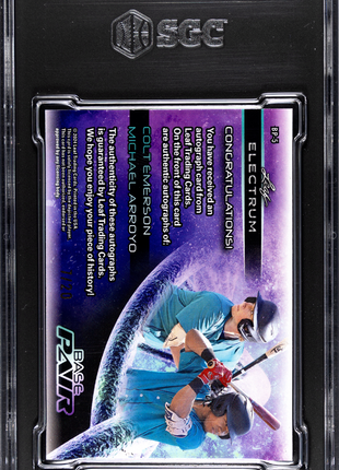 Colt Emerson/Michael Arroyo 2024 Leaf Electrum Platinum /20 Dual Auto SGC9.5 MT+