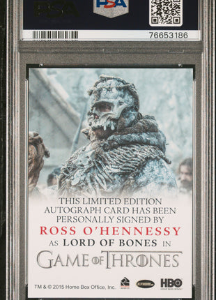 Ross O'Hennessy "Lord of Bones" 2016 Game Of Thrones S5 Auto PSA9 MINT