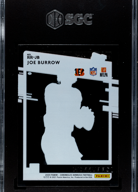 Joe Burrow 2020 Panini Chronicles #RR-JB Clearly Donruss Rated Rookie RC SGC9 MT