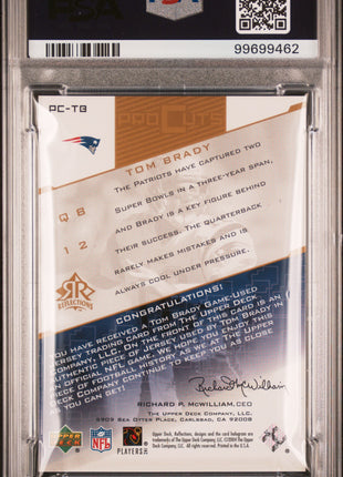 Tom Brady 2004 Upper Deck Reflections Pro Cuts Game-Worn Patch Gold PSA8 NM-MT