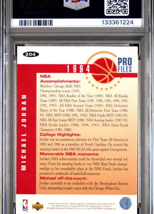 Michael Jordan 1994 Upper Deck Collector's Choice #204 Profiles PSA10 GEM MT