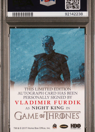 Vladimir Furdik "Night King" 2017 Game Of Thrones S6 Autograph Auto PSA9 MINT