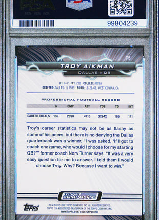 Troy Aikman 2023 Topps Composite #75 Pink Geometric /10 PSA9 MINT Cowboys