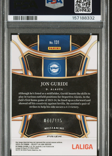 Jon Guridi 2023-24 Panini Select La Liga #131 Pink Mojo /115 RC PSA10 GEM MT