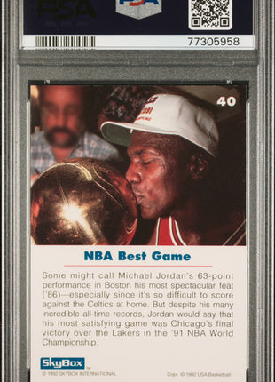 Michael Jordan 1992 Skybox #40 USA Basketball PSA9 MINT Chicago Bulls
