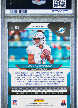 Tua Tagovailoa 2020 Panini Prizm #339 Orange Prizm /249 RC PSA10 GEM MT