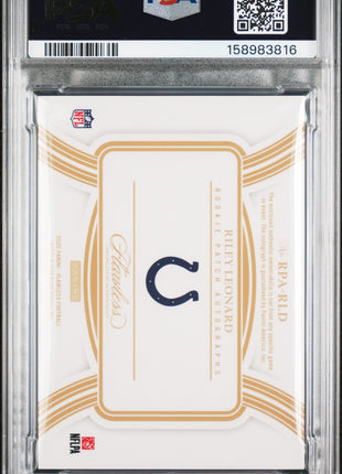 Riley Leonard 2025 Panini Flawless Gold /25 Rookie Patch RC Auto PSA10 GEM MT