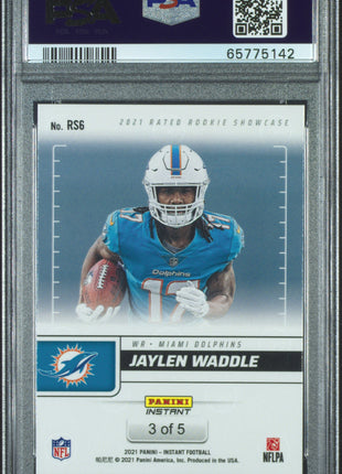 Jaylen Waddle 2021 Panini Instant NFL RR #RS6 Versicolor /5 RC PSA10 GEM MT