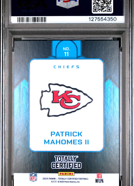 Patrick Mahomes 2024 Panini Totally Certified Metropolis Mirror SSP PSA10 GEM MT